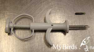 Чип и шприц для чипирования